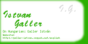 istvan galler business card