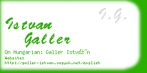 istvan galler business card